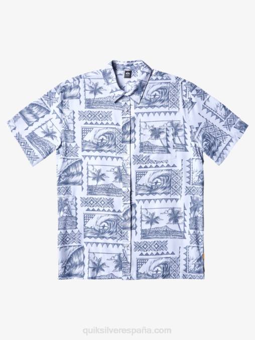 kailua azul gris Waterman kailua cruiser camiseta técnica de surf de manga corta upf 50 D6T4D156 hombres Quiksilver