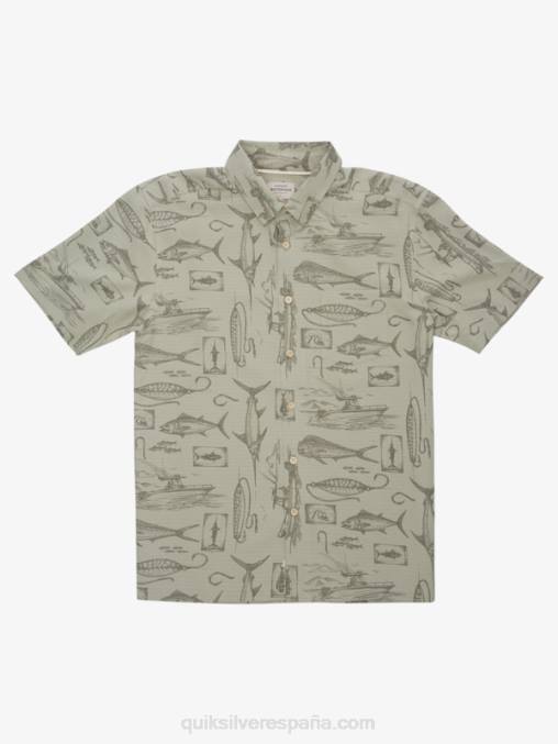 línea floja de té camisa de manga corta waterman slack line D6T4D1217 hombres Quiksilver