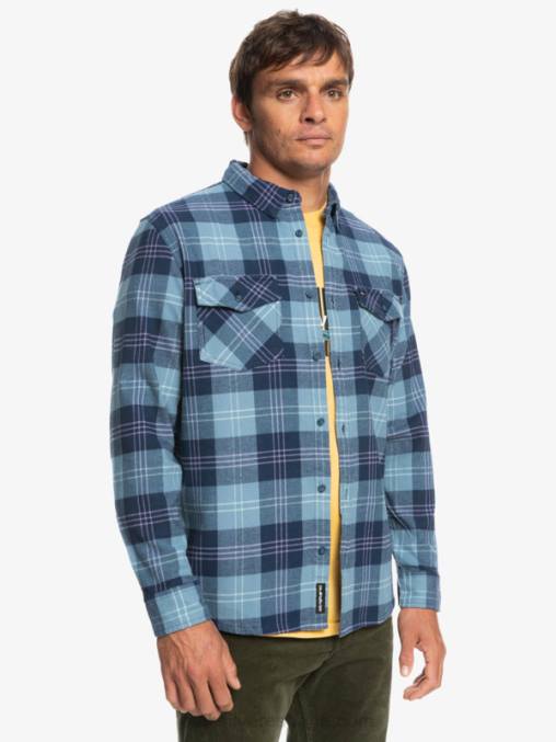 liebre azul provenzal camisa harelaw stretch manga larga D6T4D1509 hombres Quiksilver