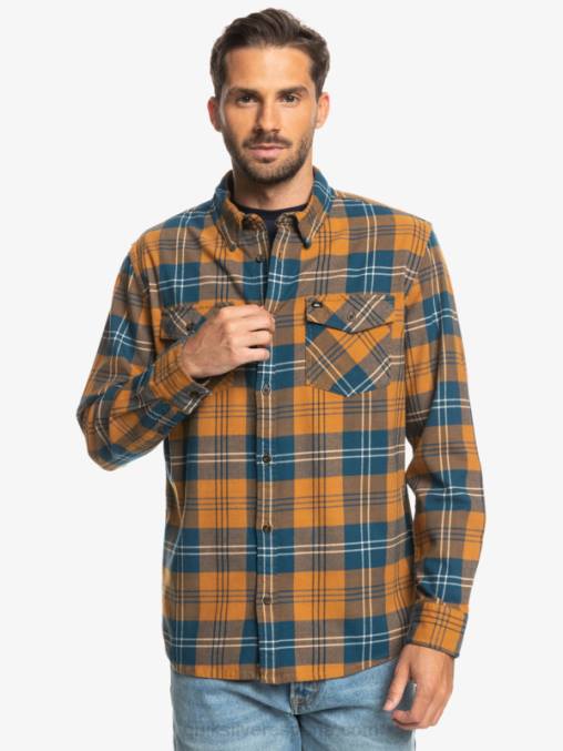 liebre de azúcar moreno camisa harelaw stretch manga larga D6T4D1508 hombres Quiksilver