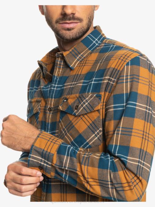 liebre de azúcar moreno camisa harelaw stretch manga larga D6T4D1508 hombres Quiksilver