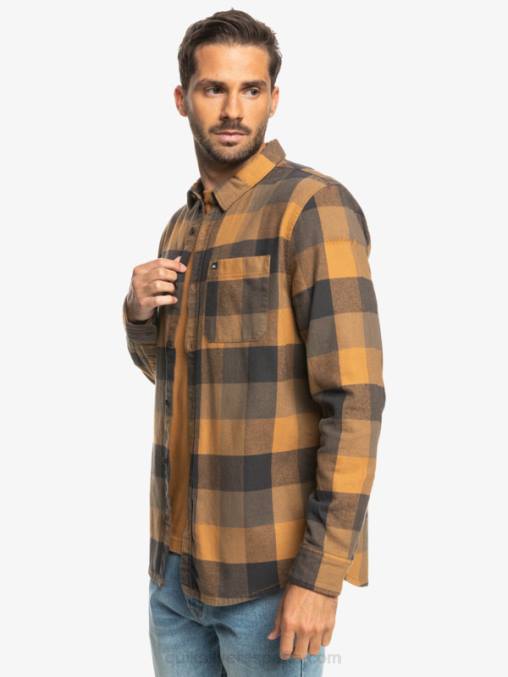 madre mosca del azúcar moreno camisa de franela de manga larga motherfly D6T4D1574 hombres Quiksilver