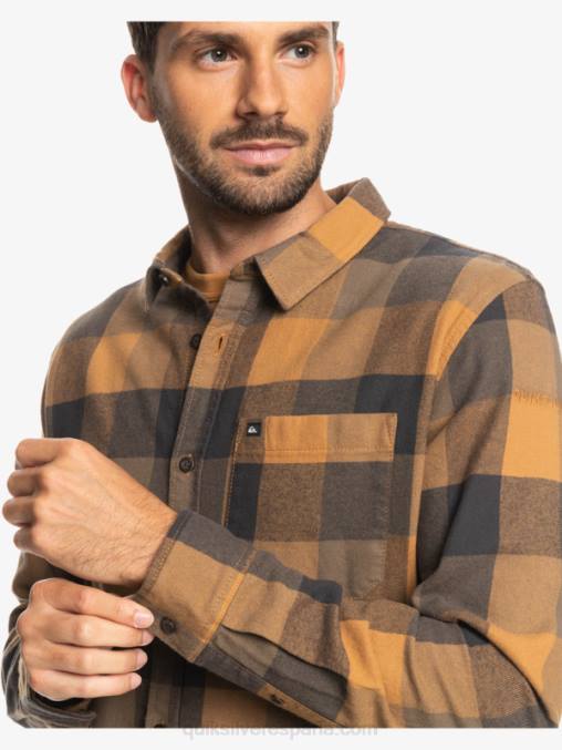 madre mosca del azúcar moreno camisa de franela de manga larga motherfly D6T4D1574 hombres Quiksilver