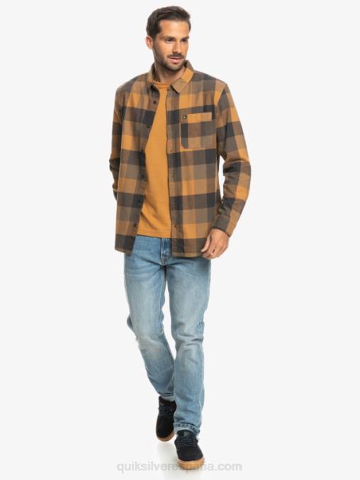 madre mosca del azúcar moreno camisa de franela de manga larga motherfly D6T4D1574 hombres Quiksilver