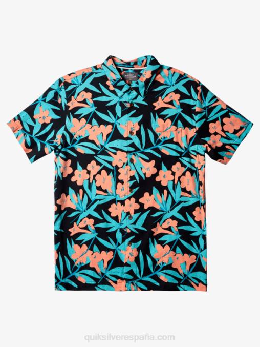 negro alrededor del arbusto camisa de manga corta waterman around bush D6T4D474 hombres Quiksilver