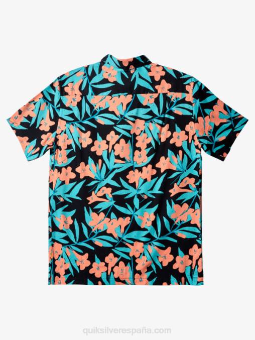 negro alrededor del arbusto camisa de manga corta waterman around bush D6T4D474 hombres Quiksilver