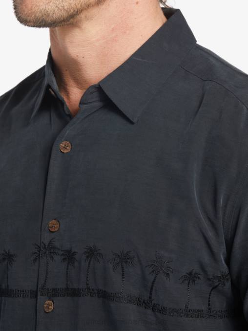 negro camisa antiarrugas premium waterman tahiti palms D6T4D868 hombres Quiksilver