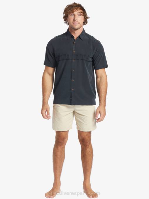 negro camisa antiarrugas premium waterman tahiti palms D6T4D868 hombres Quiksilver