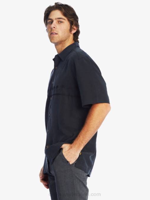 negro camisa antiarrugas premium waterman tahiti palms D6T4D868 hombres Quiksilver