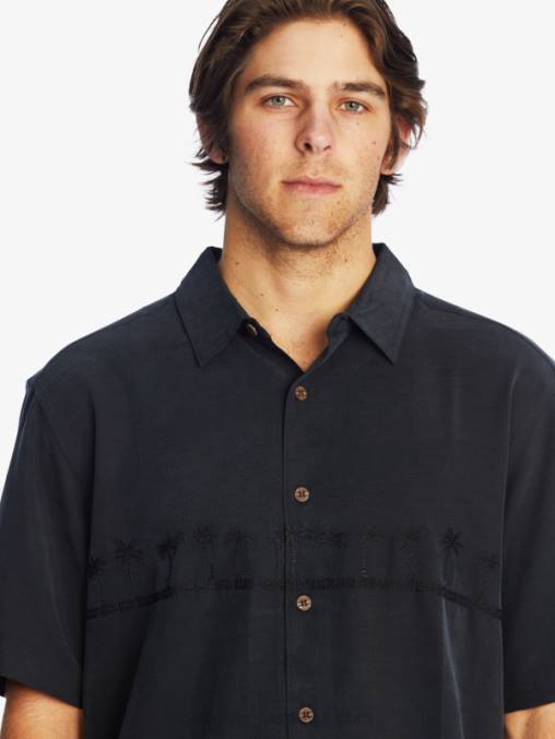 negro camisa antiarrugas premium waterman tahiti palms D6T4D868 hombres Quiksilver