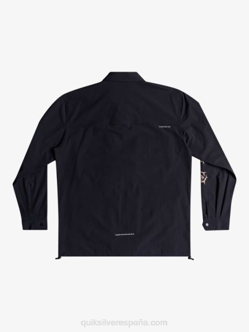 negro camisa de manga larga bajo el cielo D6T4D1717 hombres Quiksilver