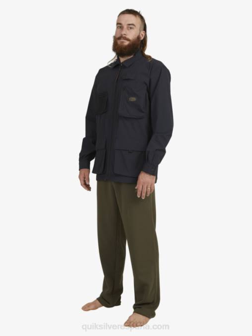 negro camisa de manga larga bajo el cielo D6T4D1717 hombres Quiksilver