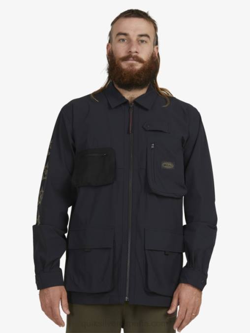negro camisa de manga larga bajo el cielo D6T4D1717 hombres Quiksilver