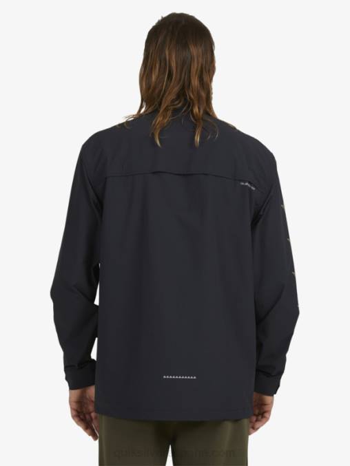 negro camisa de manga larga bajo el cielo D6T4D1717 hombres Quiksilver