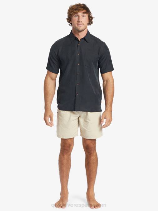 negro camisa manga corta waterman manele bay D6T4D798 hombres Quiksilver