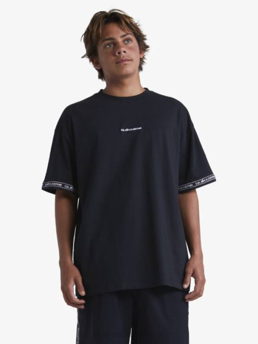 negro camiseta de los 90 D6T4D1865 hombres Quiksilver x Stab