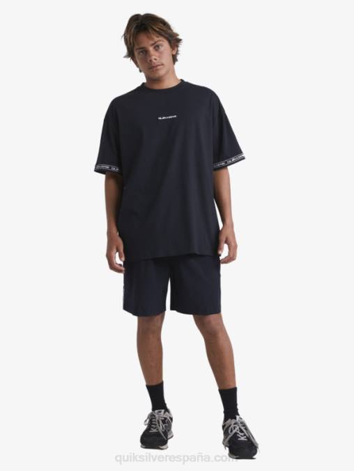 negro camiseta de los 90 D6T4D1865 hombres Quiksilver x Stab