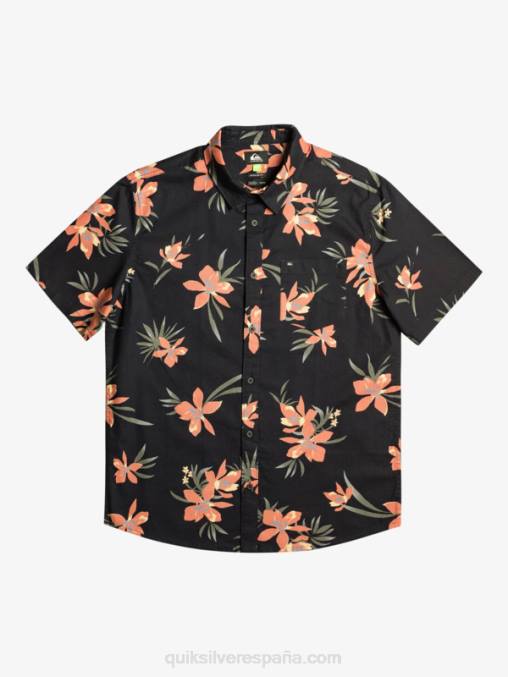negro de vacaciones camisa de manga corta de vacaciones D6T4D1087 hombres Quiksilver
