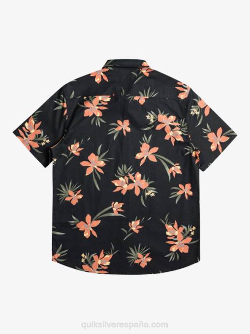 negro de vacaciones camisa de manga corta de vacaciones D6T4D1087 hombres Quiksilver