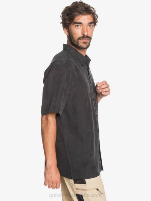 negro playera de manga corta Waterman Kelpies Bay D6T4D1357 hombres Quiksilver