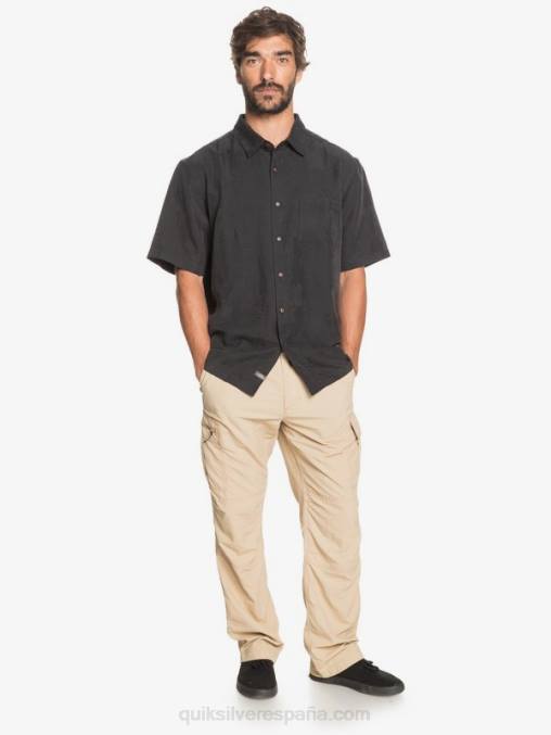 negro playera de manga corta Waterman Kelpies Bay D6T4D1357 hombres Quiksilver