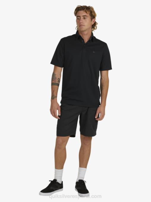 negro polo de manga corta waterman waterman D6T4D98 hombres Quiksilver