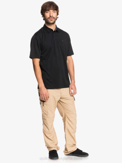 negro polo de manga corta waterman waterman D6T4D98 hombres Quiksilver