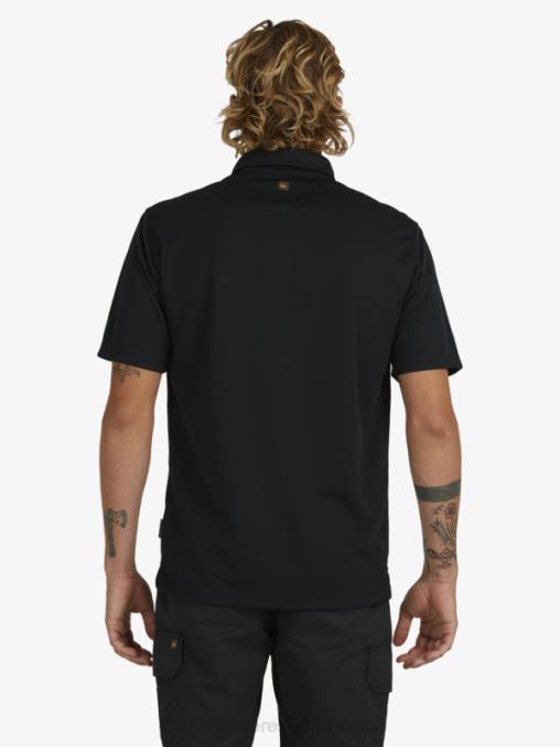 negro polo de manga corta waterman waterman D6T4D98 hombres Quiksilver