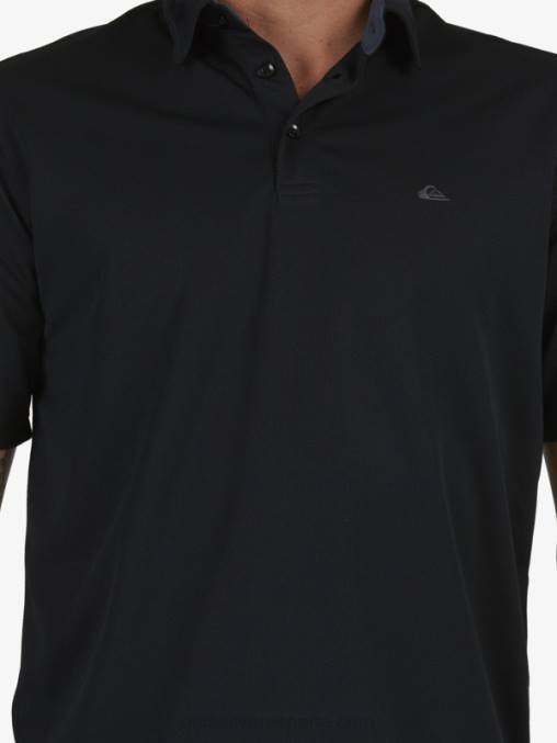 negro polo de manga corta waterman waterman D6T4D98 hombres Quiksilver