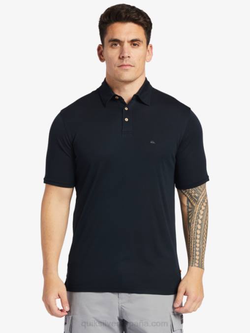 negro polo de manga corta waterman waterpolo D6T4D245 hombres Quiksilver