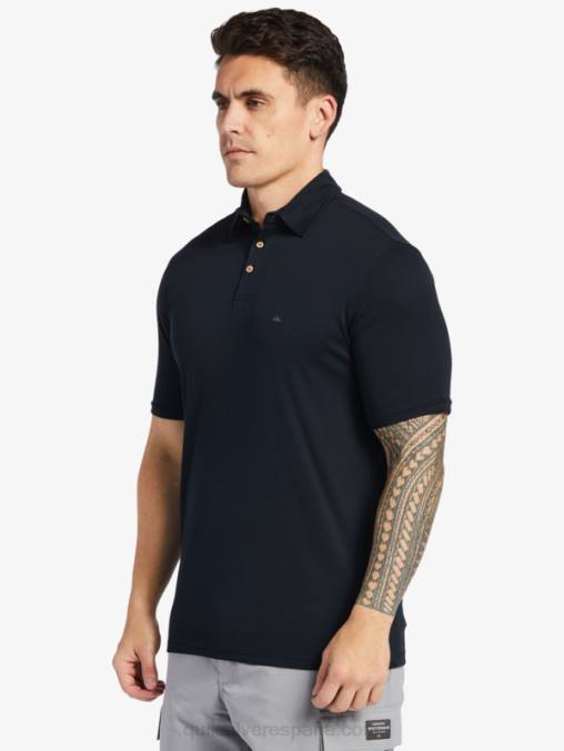 negro polo de manga corta waterman waterpolo D6T4D245 hombres Quiksilver