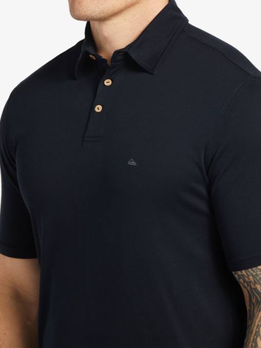negro polo de manga corta waterman waterpolo D6T4D245 hombres Quiksilver