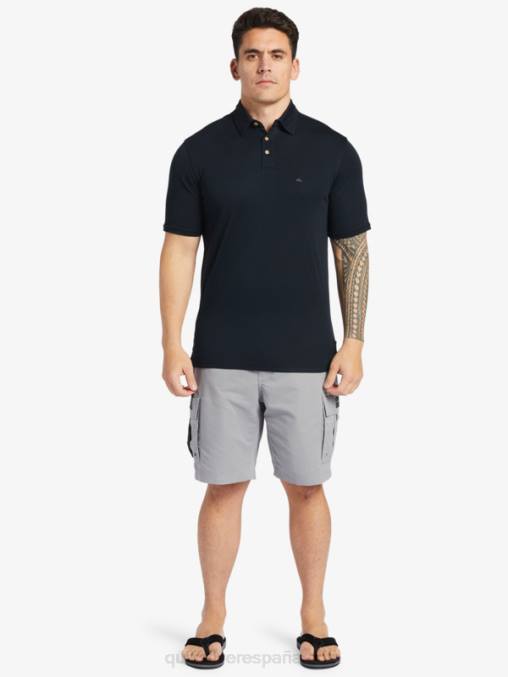 negro polo de manga corta waterman waterpolo D6T4D245 hombres Quiksilver