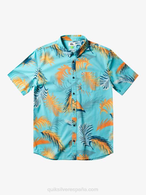 ángel azul falla tropical camisa de manga corta con falla tropical D6T4D552 hombres Quiksilver
