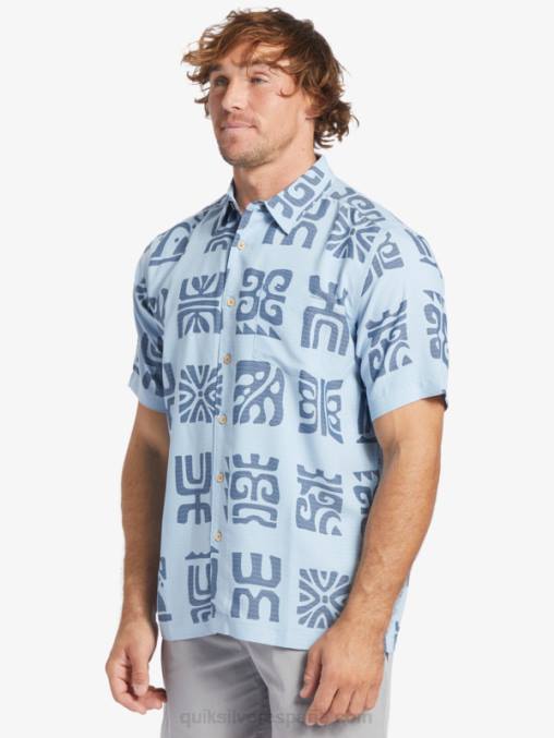 paleta de canal azul anochecer playera manga corta waterman channel paddle D6T4D457 hombres Quiksilver