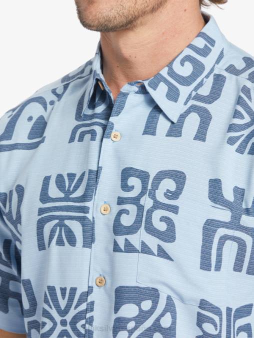 paleta de canal azul anochecer playera manga corta waterman channel paddle D6T4D457 hombres Quiksilver