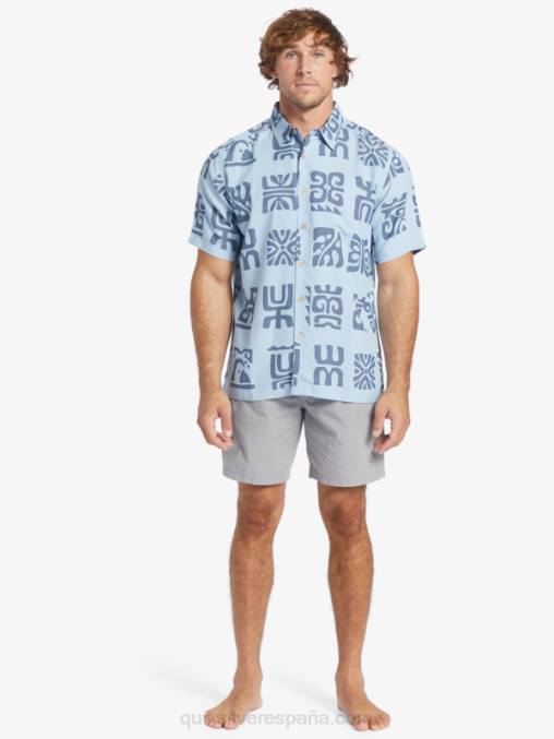 paleta de canal azul anochecer playera manga corta waterman channel paddle D6T4D457 hombres Quiksilver