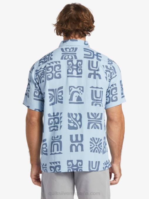 paleta de canal azul anochecer playera manga corta waterman channel paddle D6T4D457 hombres Quiksilver