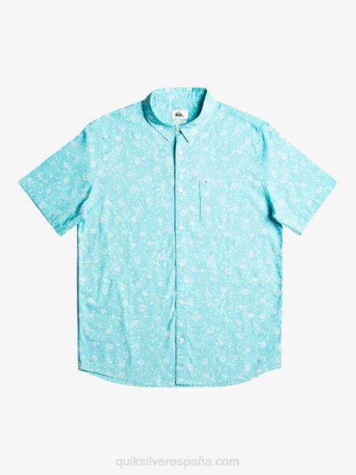 pelusa suave azul cielo camisa de manga corta con pelusa suave D6T4D1230 hombres Quiksilver