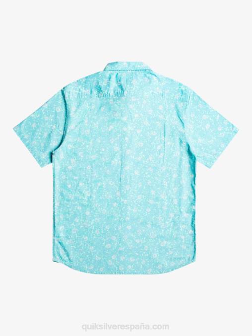 pelusa suave azul cielo camisa de manga corta con pelusa suave D6T4D1230 hombres Quiksilver