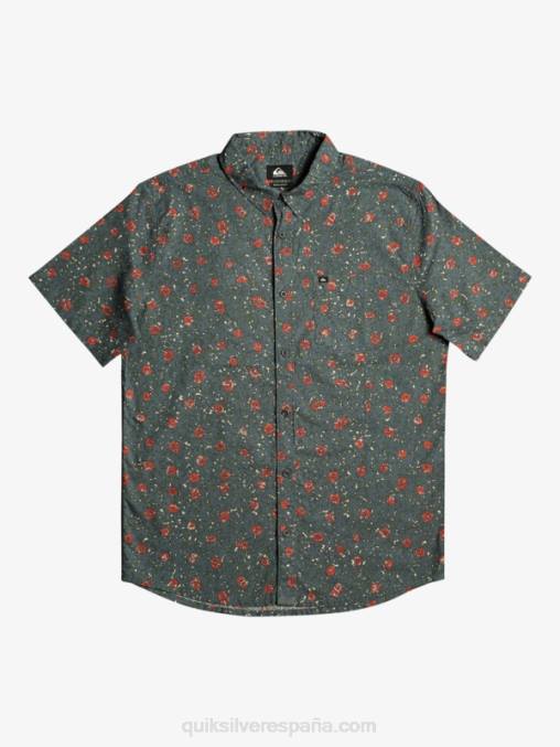 pelusa suave de pizarra oscura camisa de manga corta con pelusa suave D6T4D1231 hombres Quiksilver