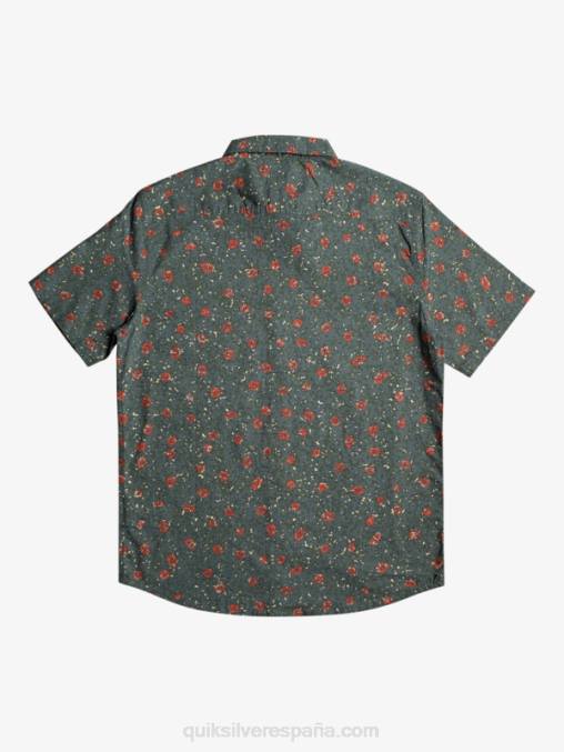 pelusa suave de pizarra oscura camisa de manga corta con pelusa suave D6T4D1231 hombres Quiksilver