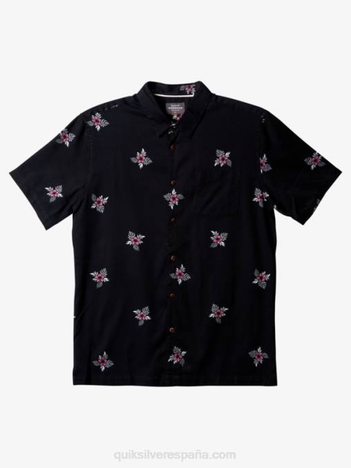 pequeños pedales negros camiseta manga corta pedales pequeños waterman D6T4D424 hombres Quiksilver
