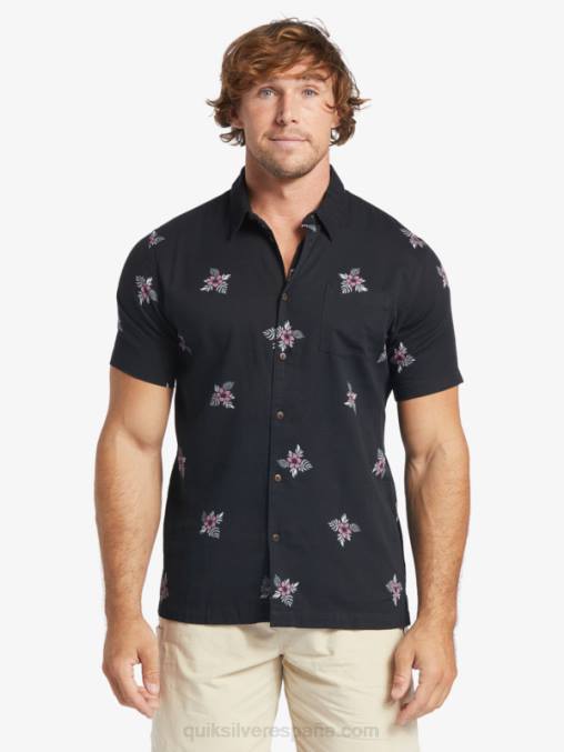 pequeños pedales negros camiseta manga corta pedales pequeños waterman D6T4D424 hombres Quiksilver