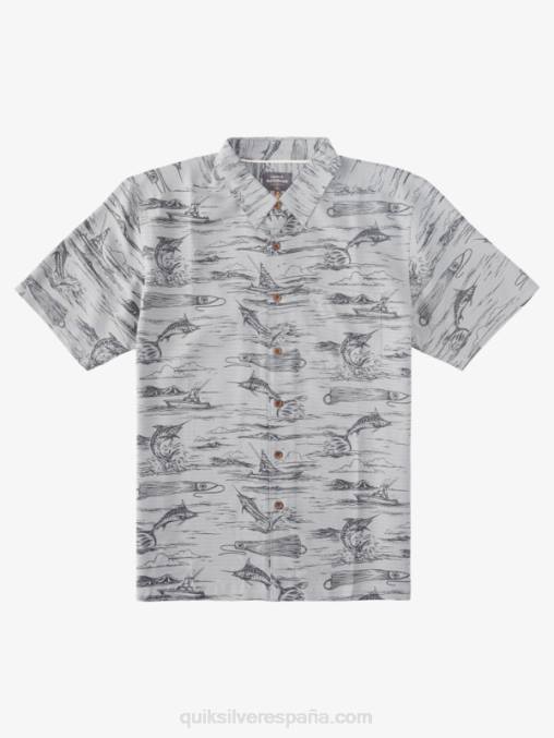 plantilla de marlin negro camisa hawaiana waterman marlin jig D6T4D901 hombres Quiksilver
