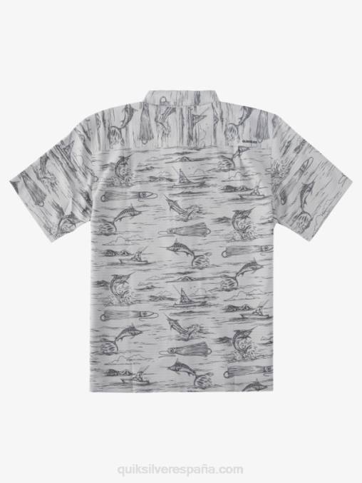 plantilla de marlin negro camisa hawaiana waterman marlin jig D6T4D901 hombres Quiksilver