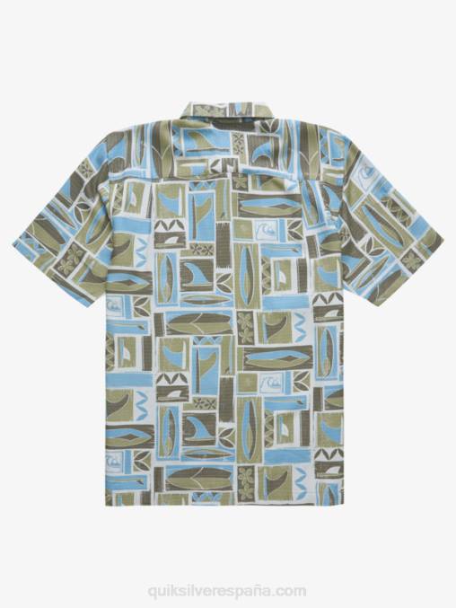 polvoriento kapua oliva camisa manga corta waterman kapua D6T4D1890 hombres Quiksilver