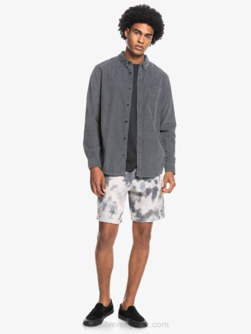 puerta de Hierro camisa de manga larga con rastro de humo D6T4D1223 hombres Quiksilver