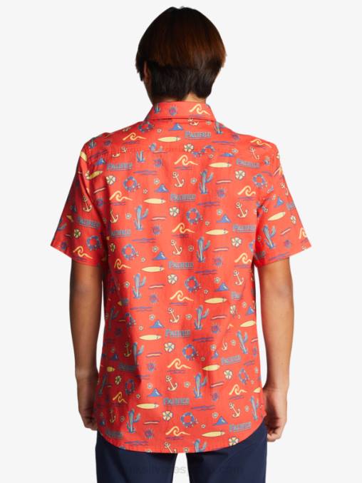 quiksilver pacifico rojo camisa manga corta D6T4D16 hombres Quiksilver x Pacifico