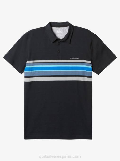 rayado negro lite1 playera tipo polo de manga corta con rayas ligeras D6T4D1624 hombres Quiksilver